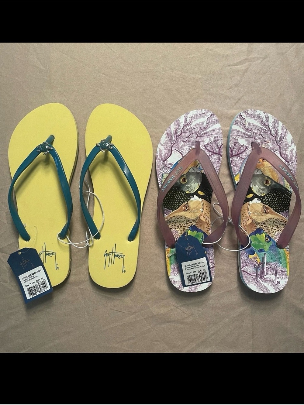NWT Guy Harvey Flip Flops | Women's Beach Sandals (2 pairs)